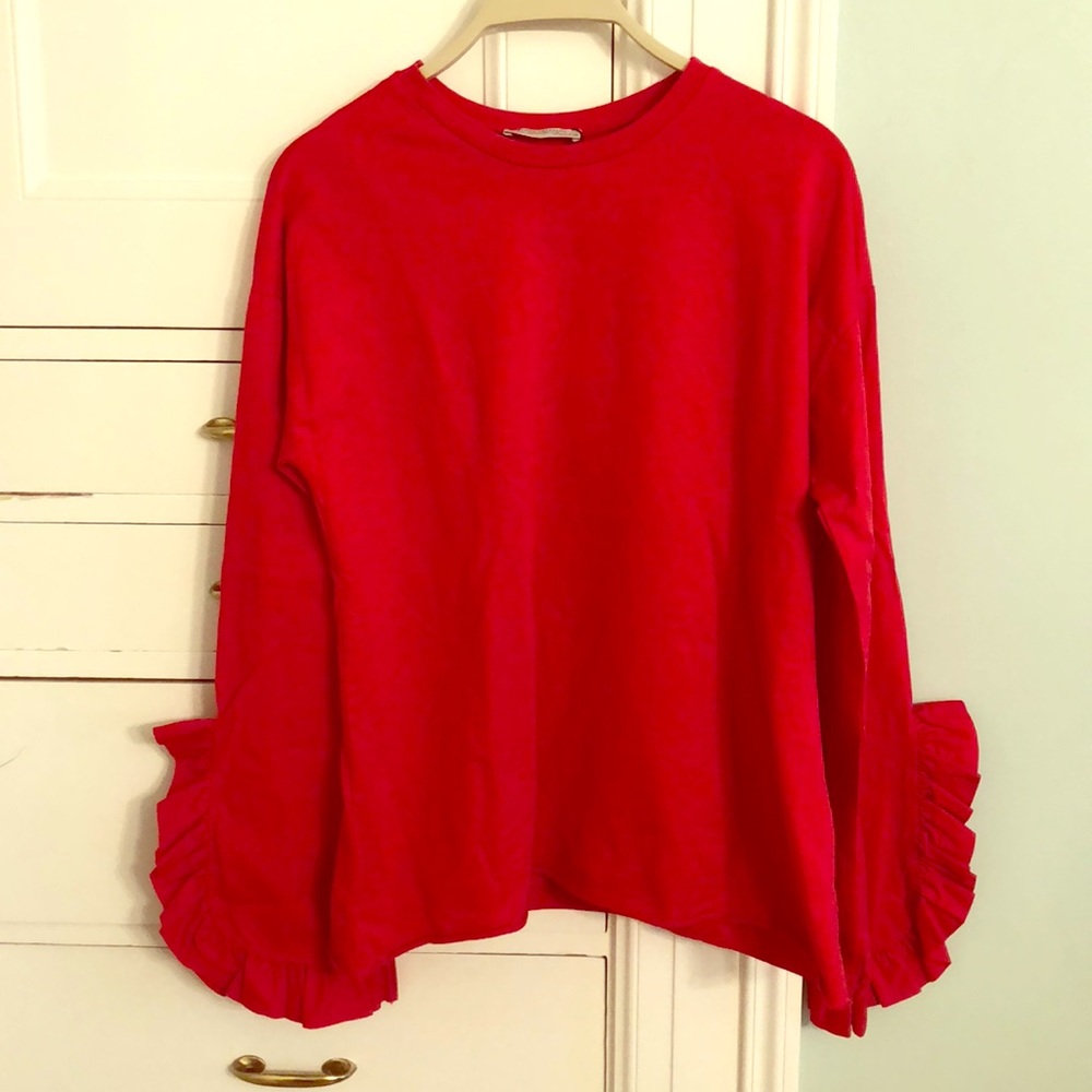 NWT ZARA Red Dressy T